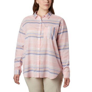 Dámské Košile Columbia PFG Sun Drifter II Long Sleeve Plus Size Viacfarebný JBFHNS765